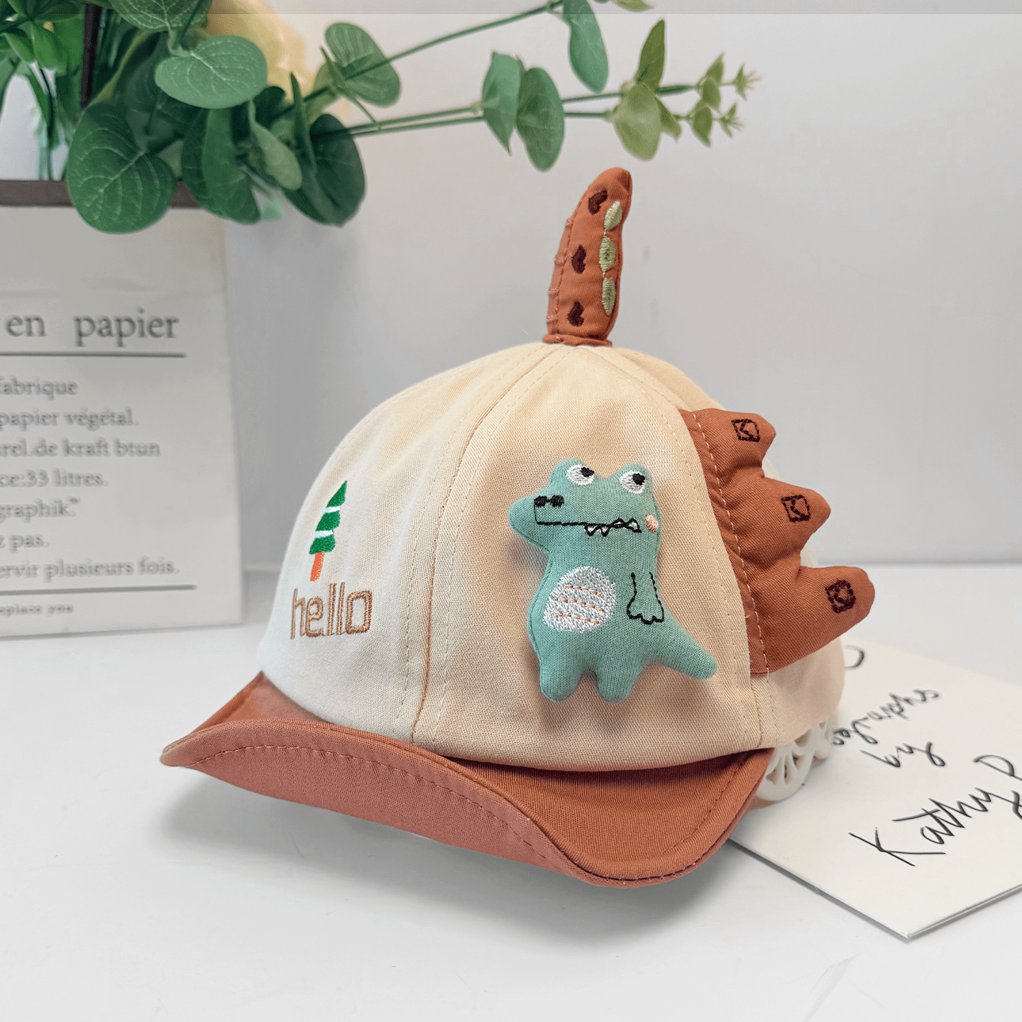 Three Dimensional Cartoon Baby Dinosaur Soft Cap With Brim And Earflaps Summer Autumn Lightweight Style Fashionable photo 6