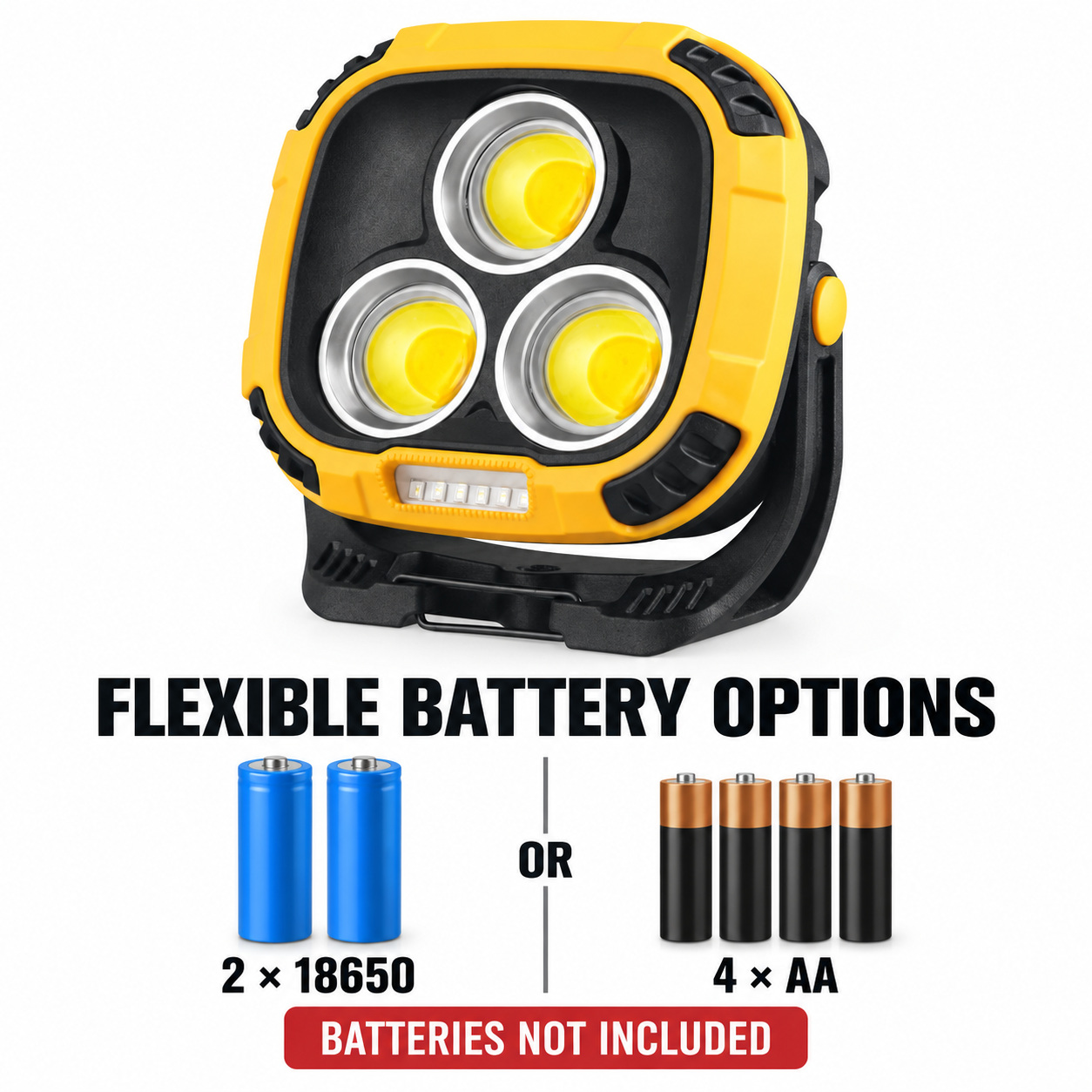 Rechargeable Magnetic Battery Display Type C LED Work Light Base Hanging W891 1 Adjustable Stand photo 2
