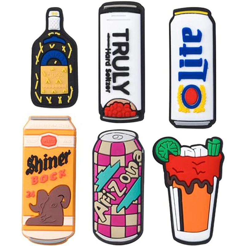 Random Lot Of 25 Pcs PVC Shoe Charms Different Food Candy And Drink Bottle Shoe Decoration photo 2