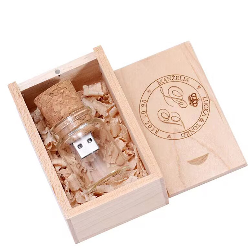 Wooden Wish Drift Bottle USB Disk photo 6