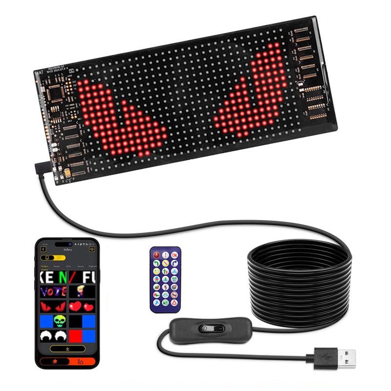12x59CM For Truck-Specific Devil's Eye LED-Screen Car Eye Light Dynamic Lamp photo 2