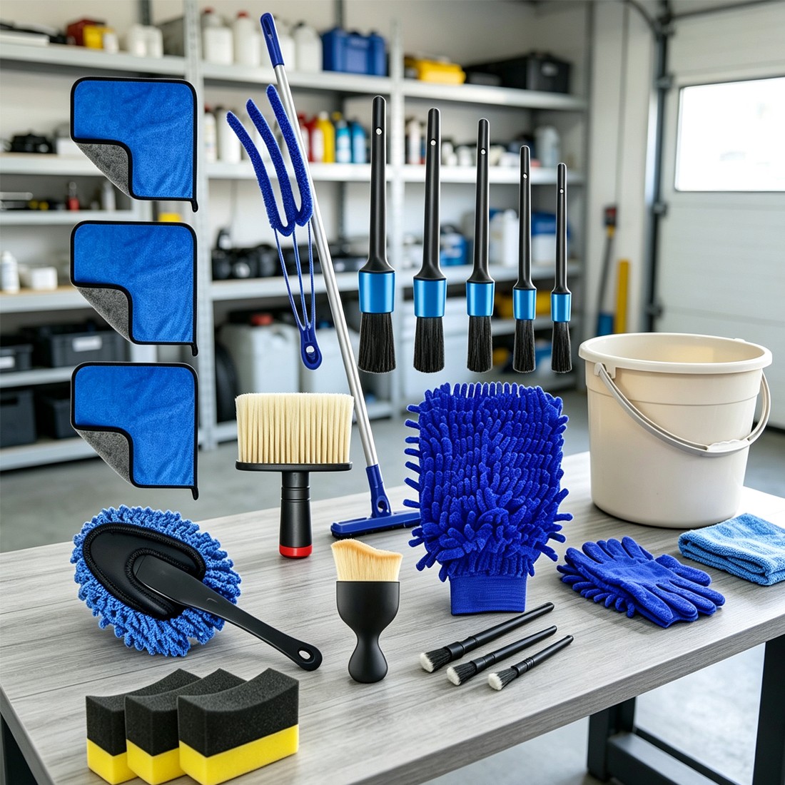 18pcs Car Cleaning Kit Car Detailing Brush Set Duster Detailing Tools Set photo 4