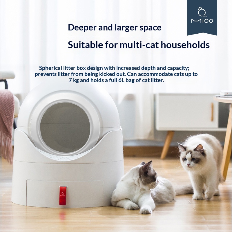 Cat Litter Box Super-large Closed Cat Litter Box Semi-closed Semi-automatic Cat Toilet Odor Prevention With Sand A Generation Of Hair photo 3