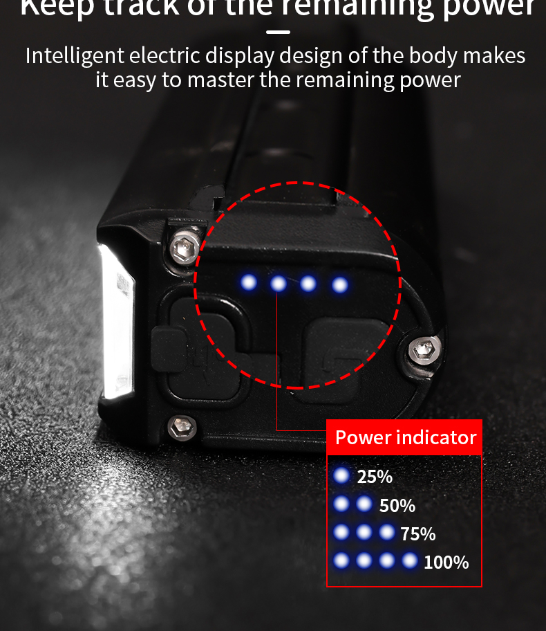 USB Night Riding Flashlight Front Bicycle LED Light Bike Light 4000mAh Lamp 1800LM photo 6