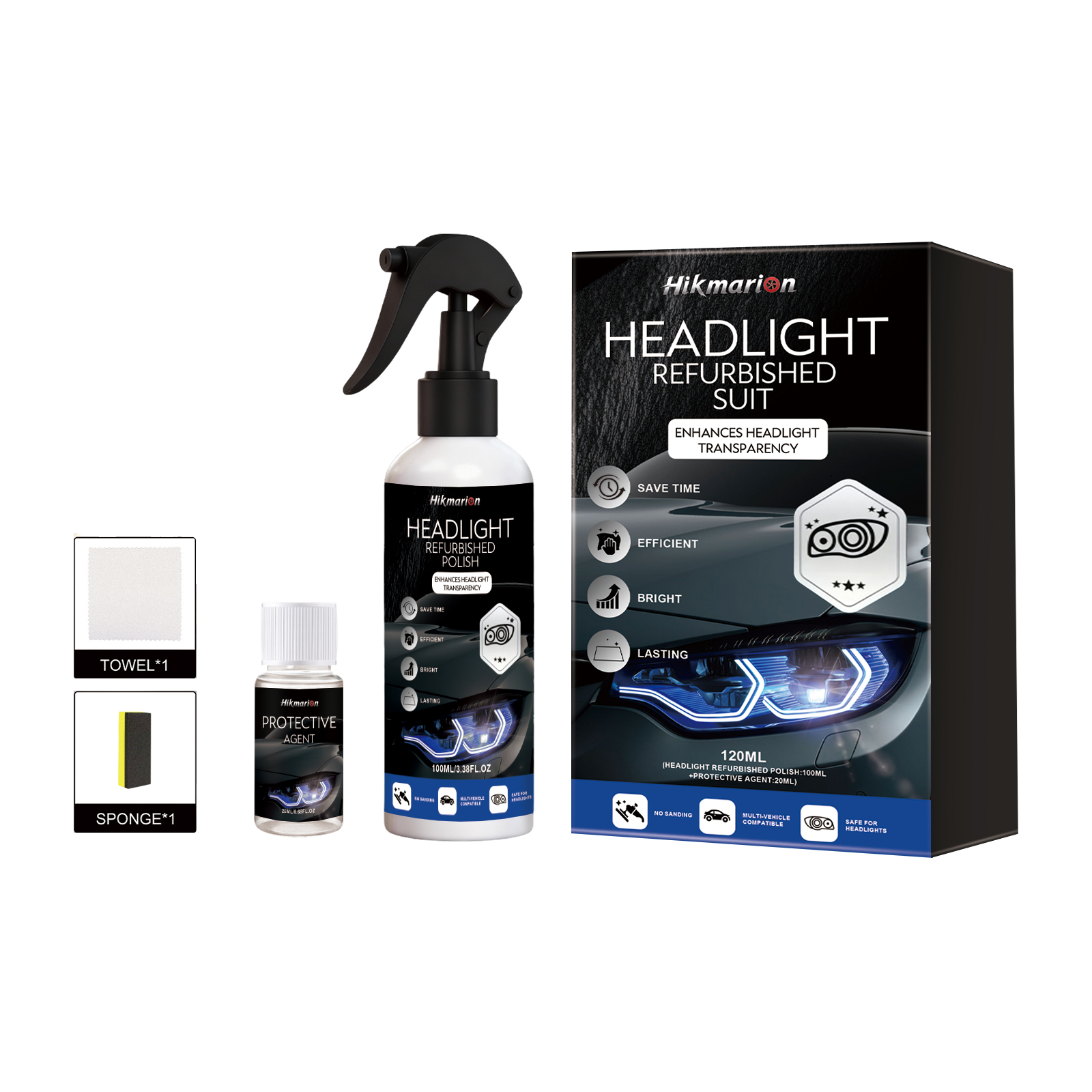 Front Headlight Refurbishment Kit 1 Set Per Box photo 1