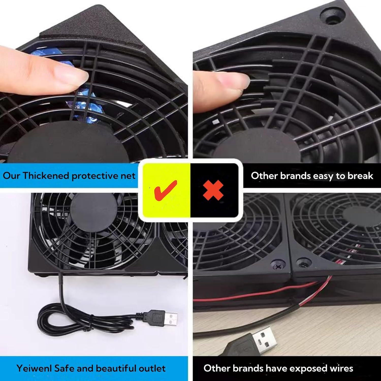 3PC 120mm USB Cooling Fan Silent  Fan For Tablet TV Receiver Router DVR photo 6
