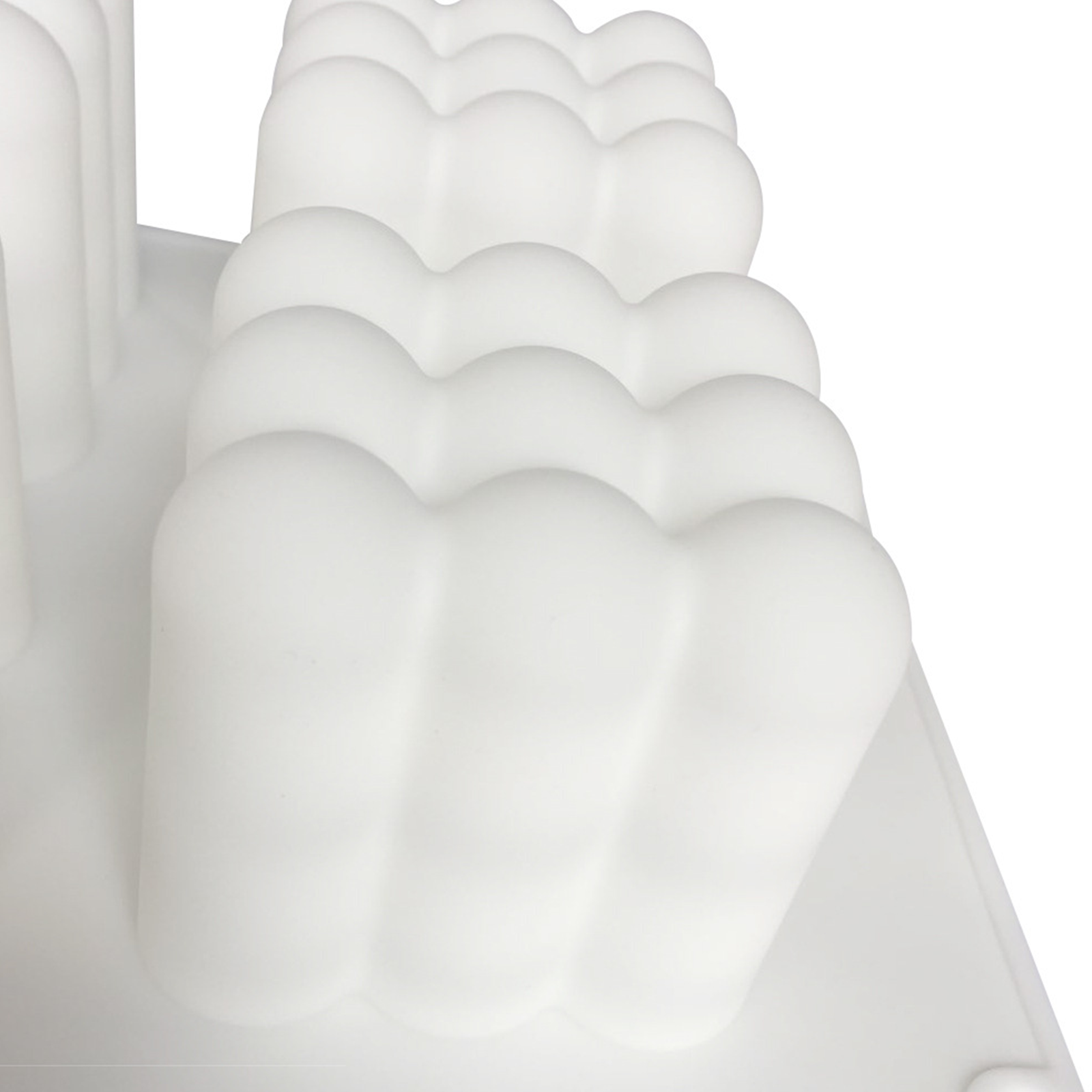 2Pcs 6 Cavities 3D Cube Candle Mould Silicone Square Bubble Dessert Mold photo 2