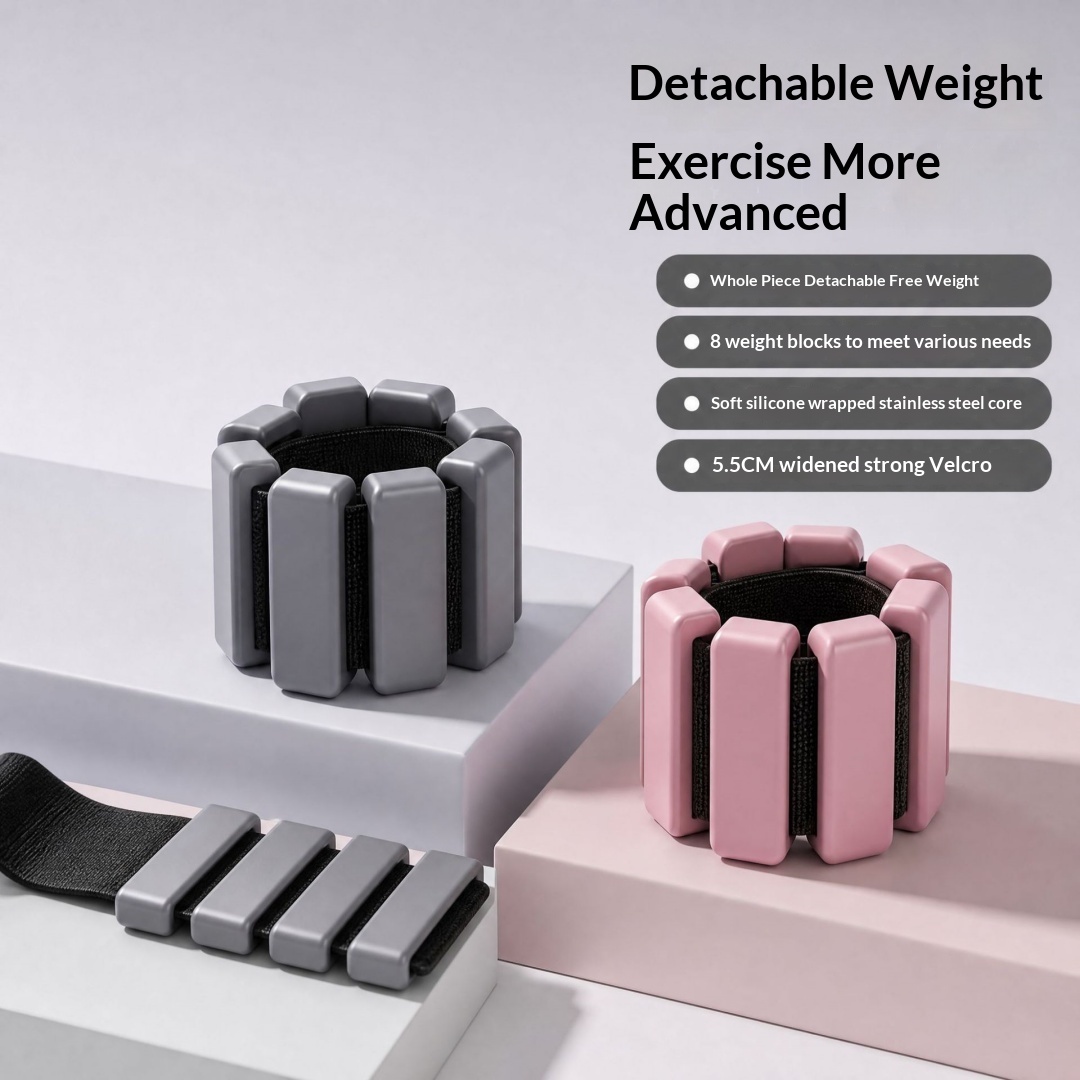 Fitness Silicone Weight-bearing Wristband, Multifunctional Detachable Sandbag Foot Ring, Home Yoga Fitness Resistance Arm Wristband photo 3