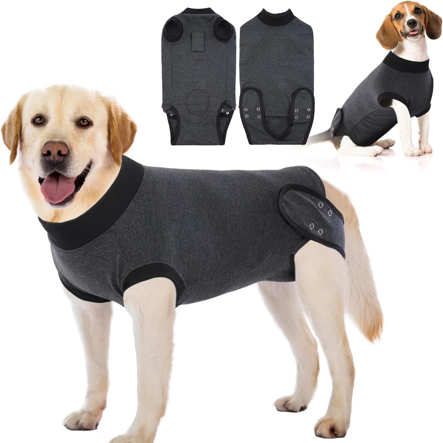 Dog Recovery Suit For Neuter Spay,Anti-Licking Dog Surgical Bodysuit  Soft Dog Recovery Onesie Protects Abdominal Wounds, Easy To Wear, Easy Potty Breaks, E-Collar Cone photo 1