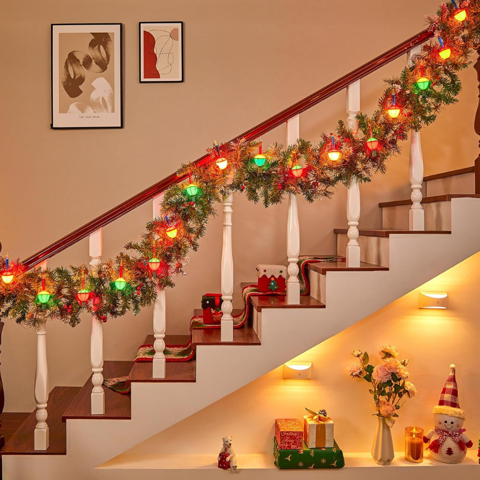 Christmas Bubble String Lights, 9 Traditional Multicolor Bubble Lights photo 2