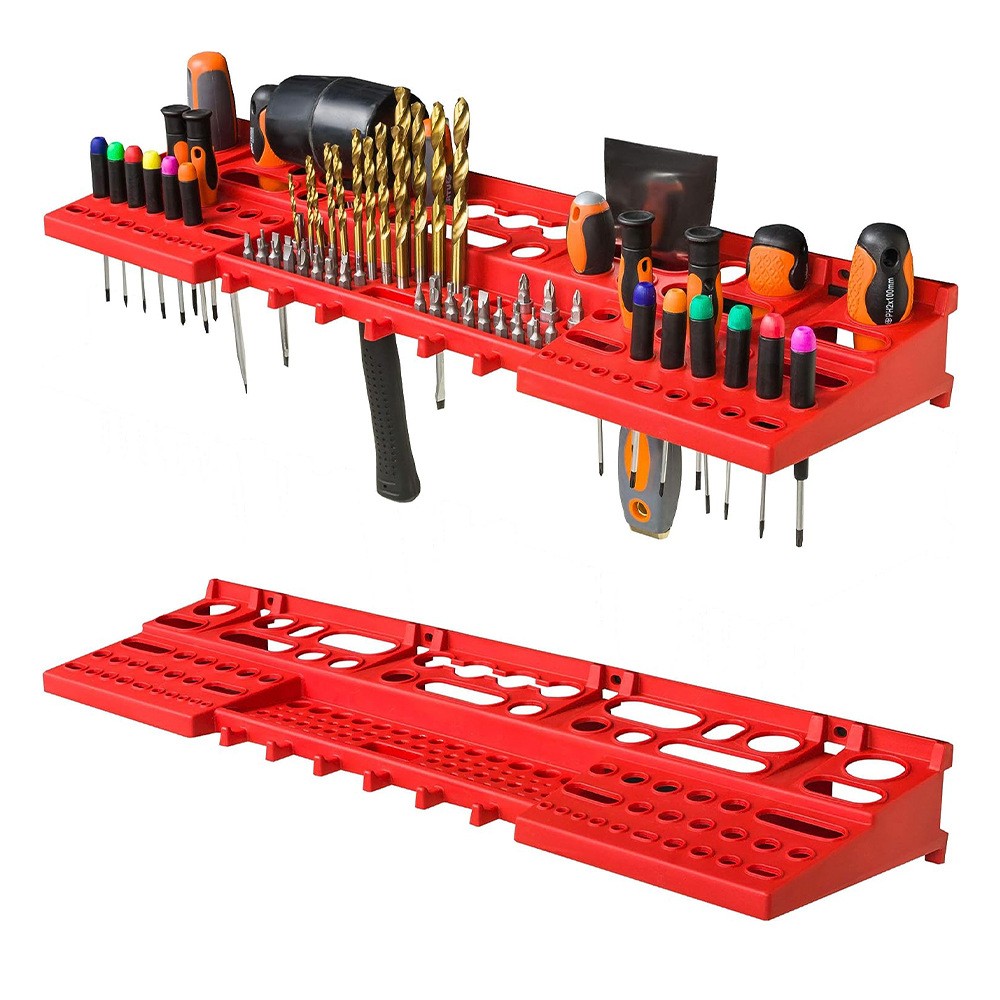 WALL MOUNTED TOOL PEG BOARD SET GARAGE STORAGE BINS WORKSHOP RACK SHED ORGANISER photo 4