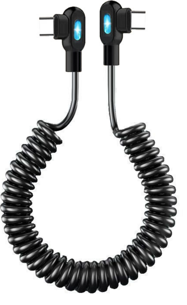 The Elbow Spring Super Fast Charging Data Cable Is Suitable For Huawei And Apple Car Interconnection Carplay Navigation Charging Cables photo 1
