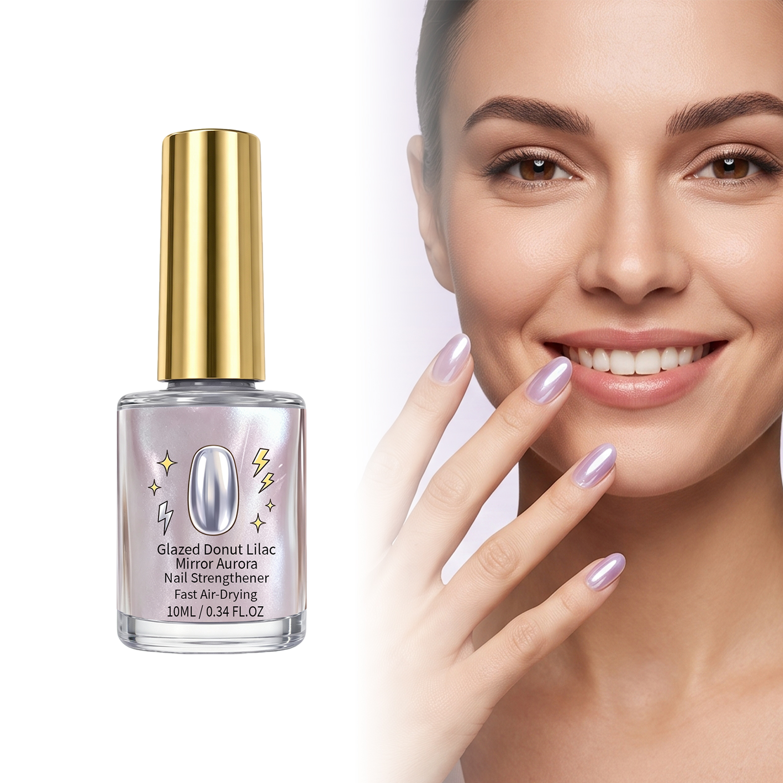 Mirror Aurora Purple Nail Polish 10ml 1piece photo 7