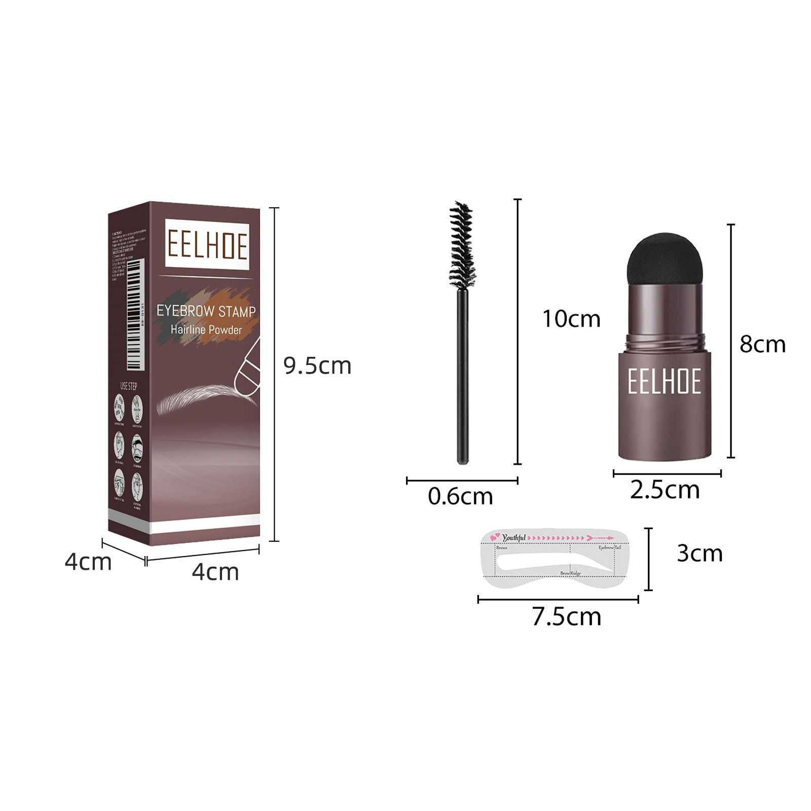 Eyebrow Print Powder 2g Medium Brown Set 1Box photo 5