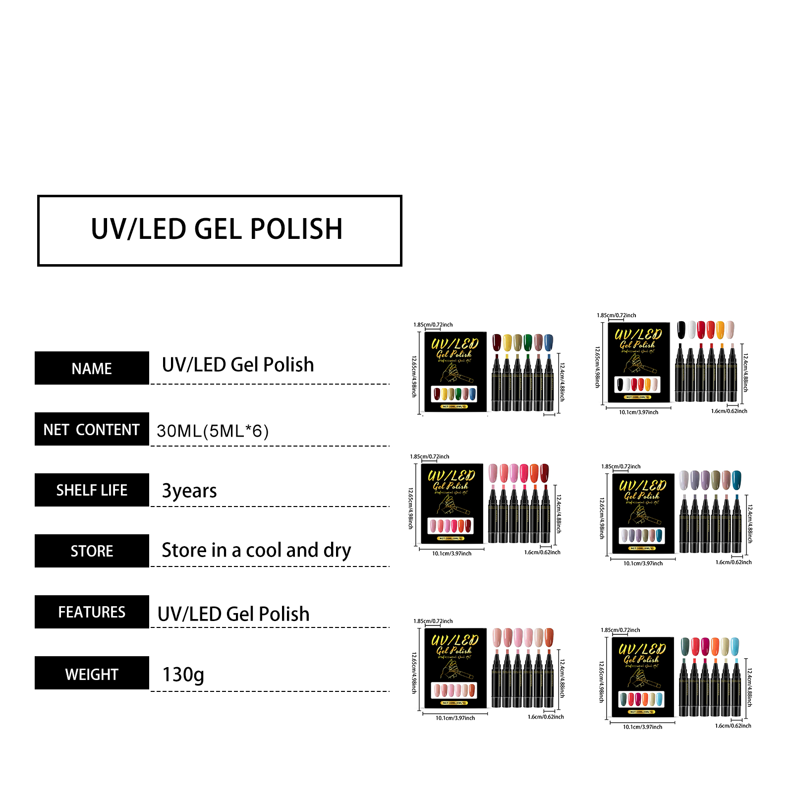 Nail Polish Pen 6pc 1box photo 7