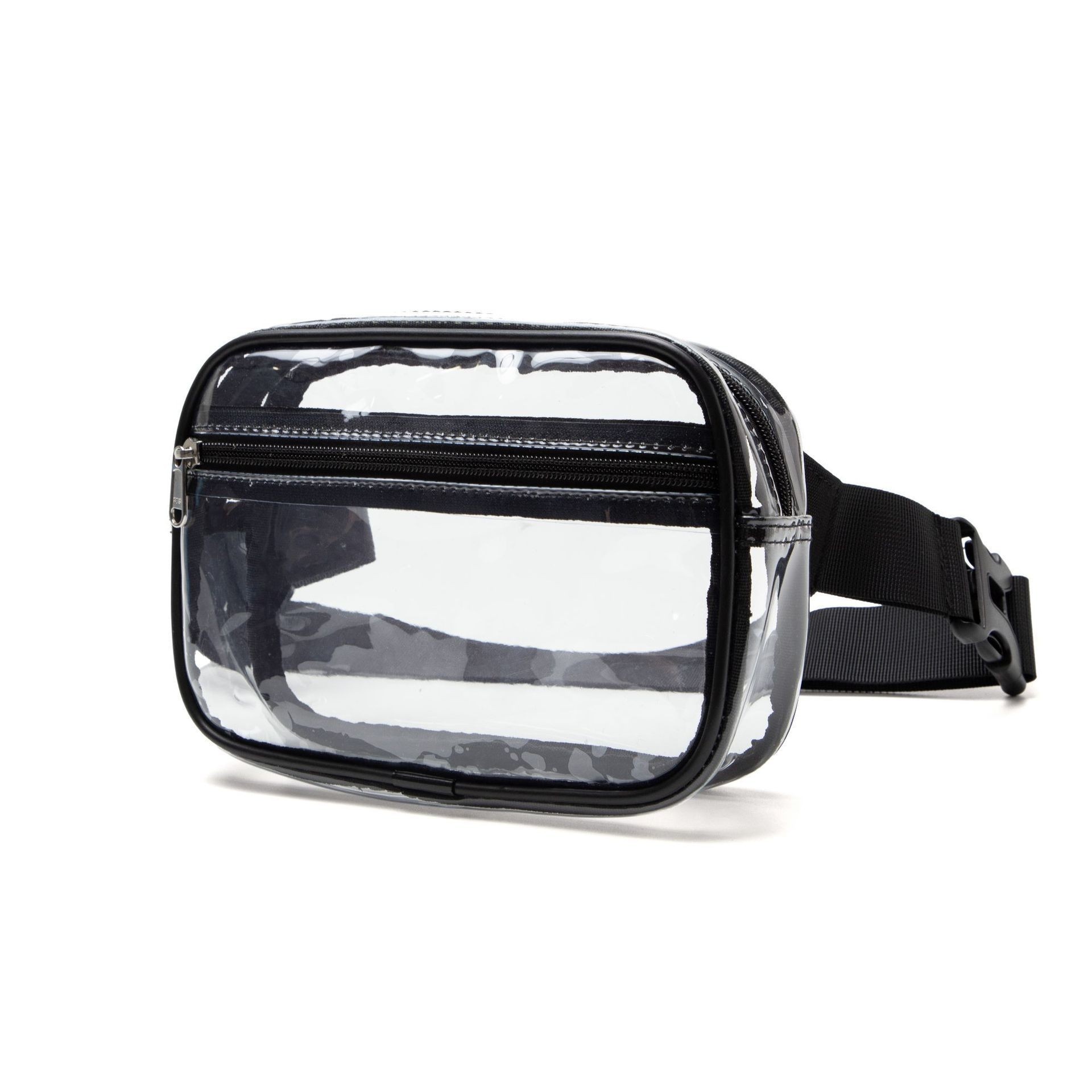 Transparent PVC Toiletry Bag, Waterproof, Portable, Large Capacity Crossbody Makeup Bag, Outdoor Sports Storage Bag, Waist Bag - Black photo 8