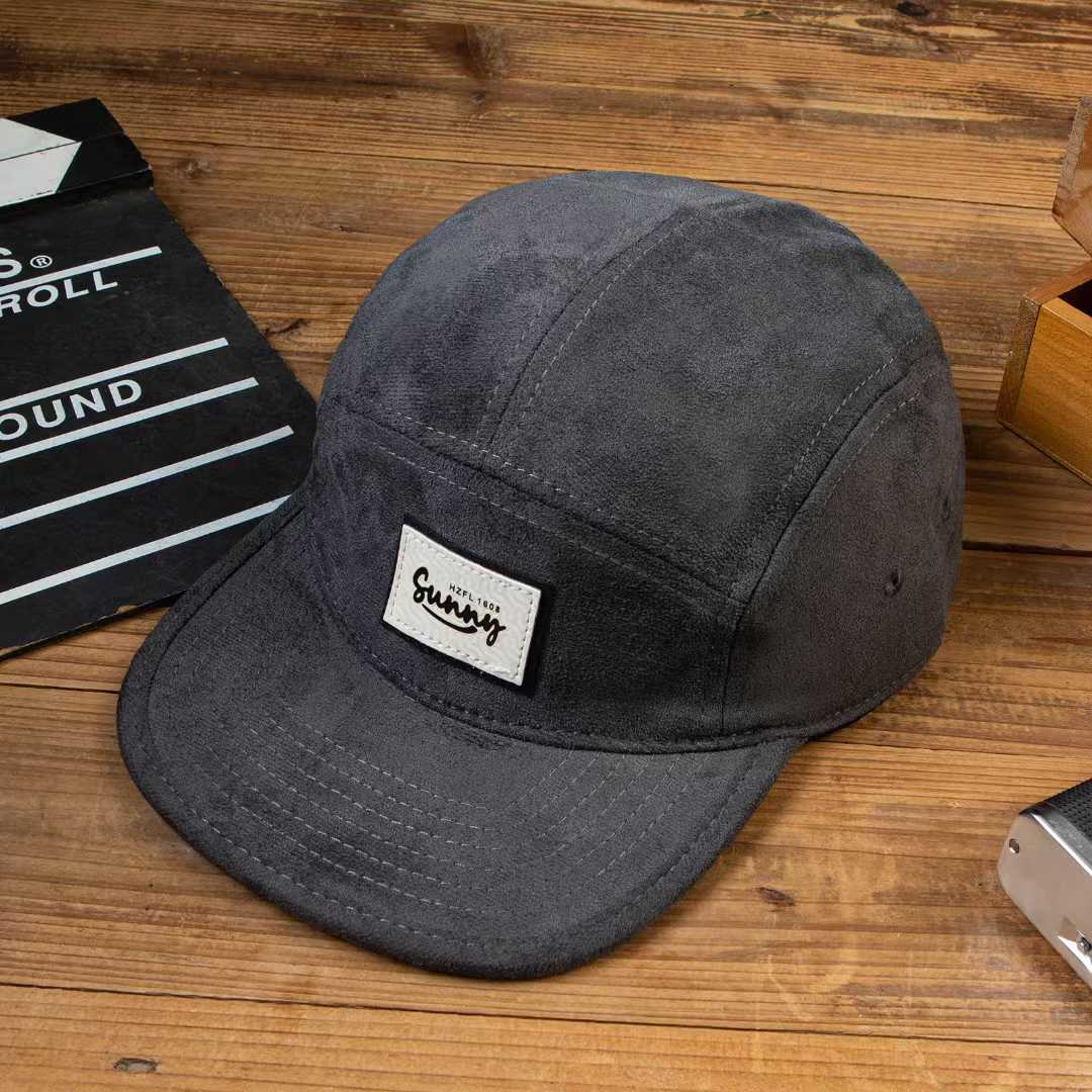 Summer Men's And Women's Identical Suede Fabric Simple Letter Logo Five-panel Hat For Couples, Suitable For Versatile Daily Commuting And Casual Outings. photo 2