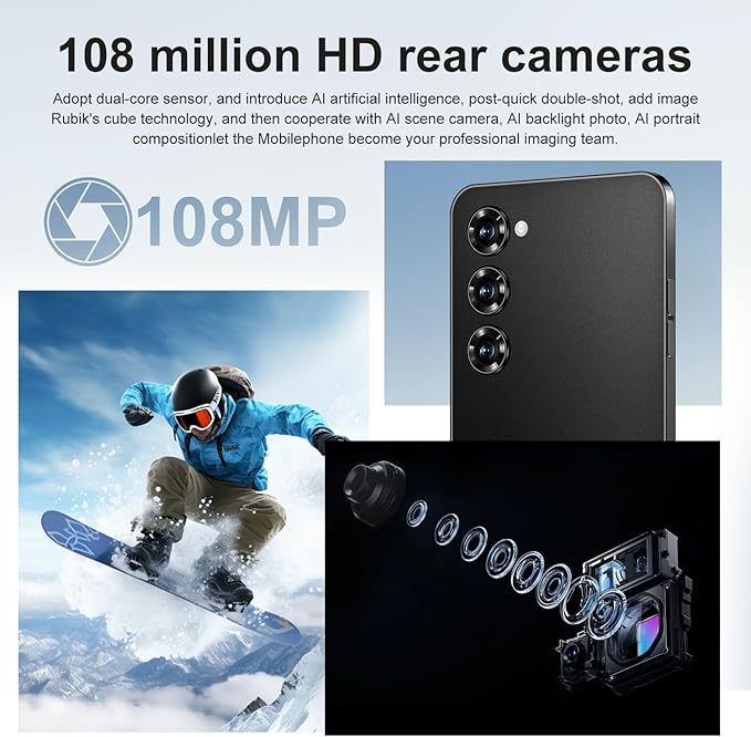 C24 Ultra 5G Unlocked Smartphone Android 14 Phone, 12GB 512GB 6800mAh 6.8in photo 8