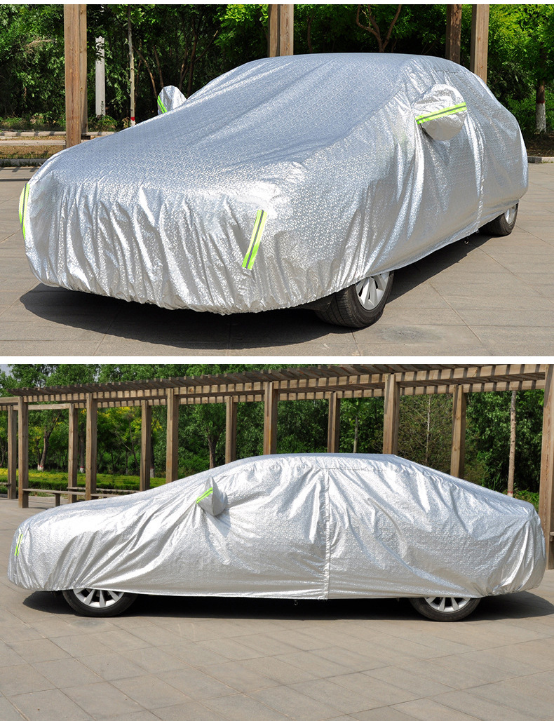 Car Cover In Stock, Cross-border Version, DuPont Oxford Fleece Sun Protection, Waterproof And Heat Insulation Cover, All-season Compatible Car Cover photo 2