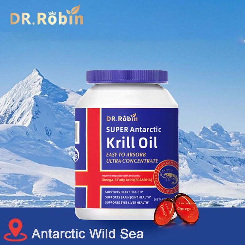 Dr. Robin Super Antarctic Krill Oil 60 Capsules Contains Omega 3 EPA  DHA, Phospholipids, And Astaxanthin photo 6