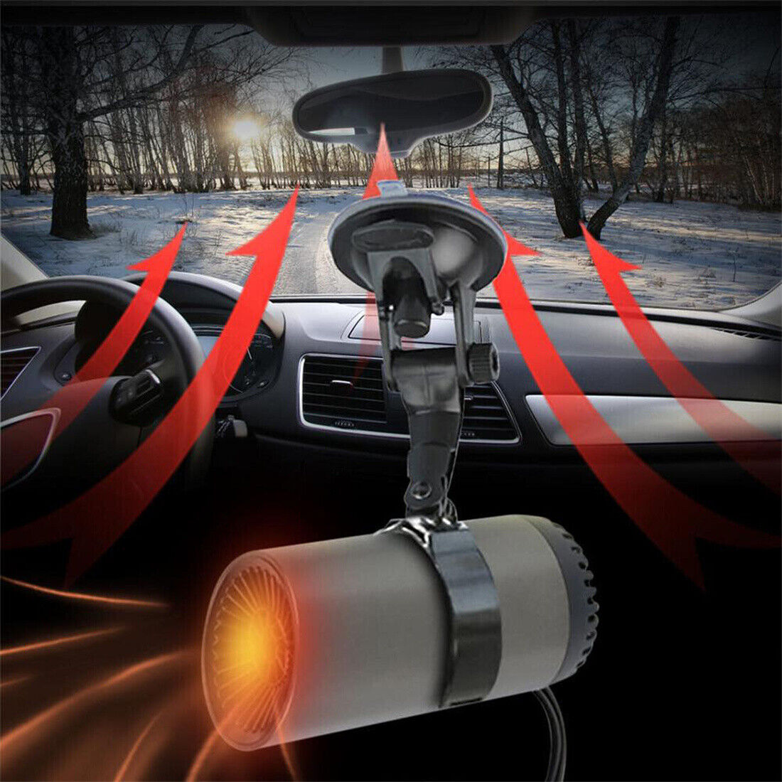 150W 12V Car Truck Universal Demister Heater Fan Warmer Defroster Windscreen photo 8