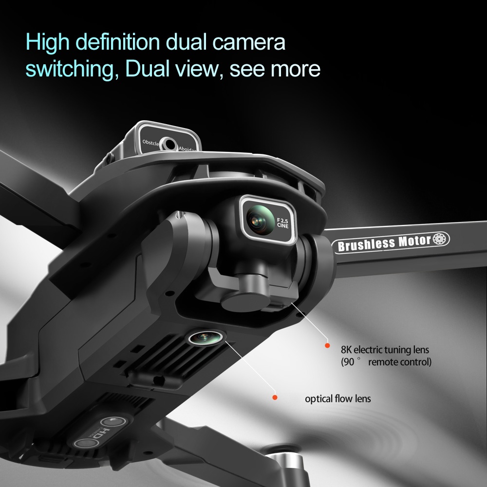 V168Pro Max Drone  8K HD, 4.5-inch Screen, With GPS Positioning Function, And Carbon Fiber Pattern Finish. photo 6