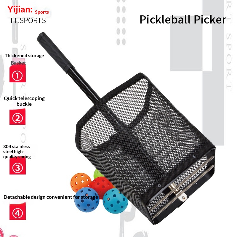 Pickleball Ball Retriever, Convenient Ball Pickup Frame That Eliminates The Need To Bend Over, Detachable, Portable Storage, Ball Collector photo 2