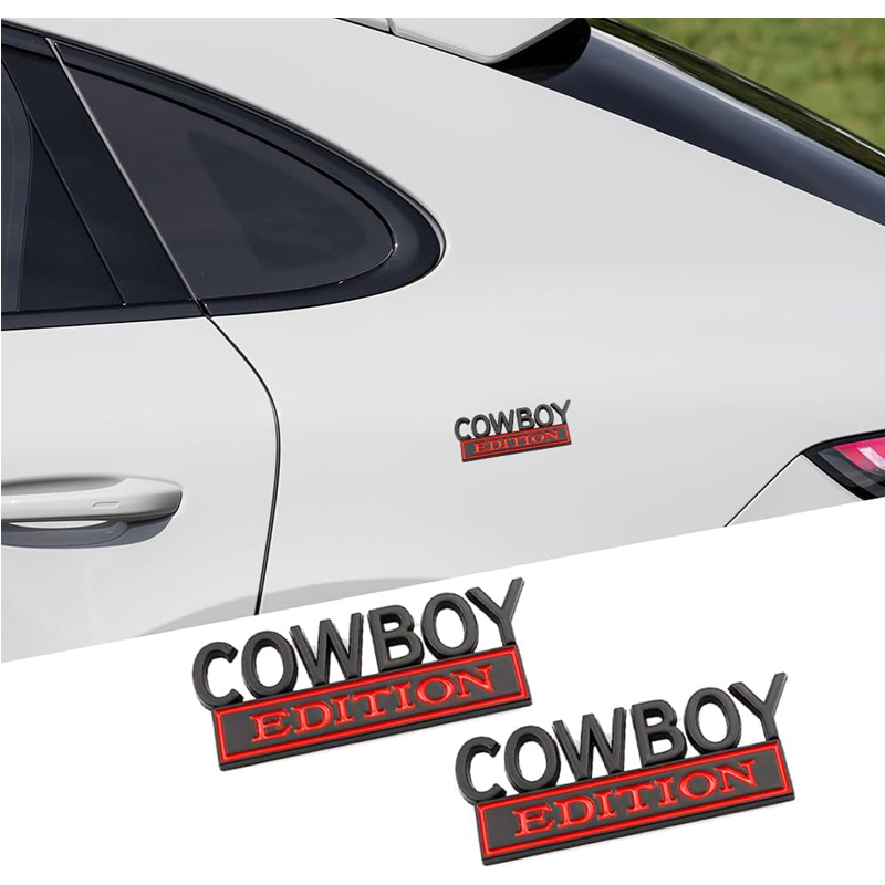 2pack Cowboy Edition Emblems, Seabee Emblem 3D Badge Decal Car Truck SUV,Refrigerator Sticker,Window Display Stickers,Bicycles, Laptops, Fridges photo 2