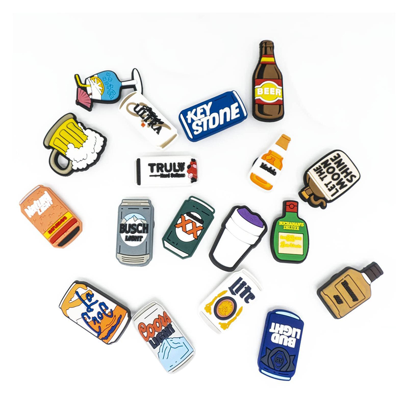 Random Lot Of 25 Pcs PVC Shoe Charms Different Food Candy And Drink Bottle Shoe Decoration photo 5