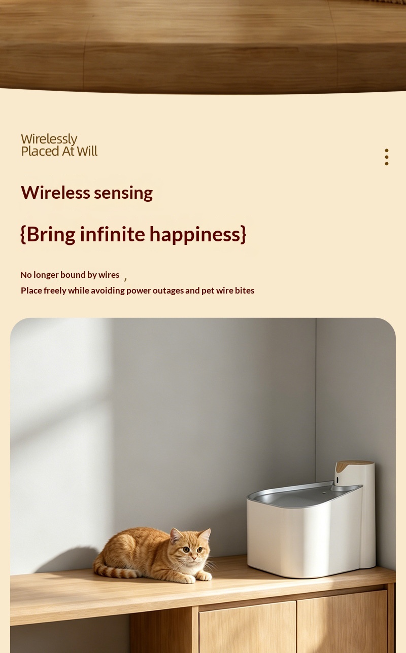 Smart Sensor Wireless Circulating Filtered Pet Water Fountain photo 6