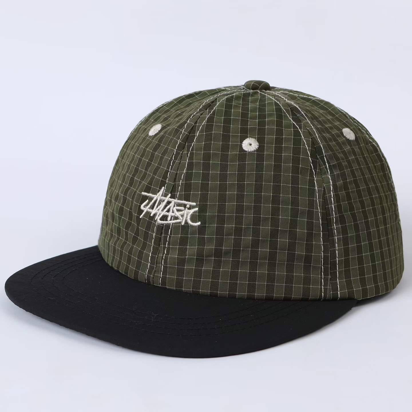 Plaid Multi-color Embroidered Letter Baseball Cap Suitable For Short Trips, Sun Protection During School Commutes photo 2