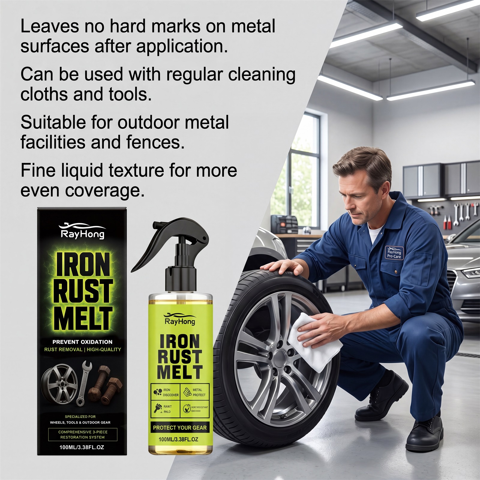 Rust Remover Liquid, Metal Rust Dissolver Protective Coating For Long Lasting Repair photo 2