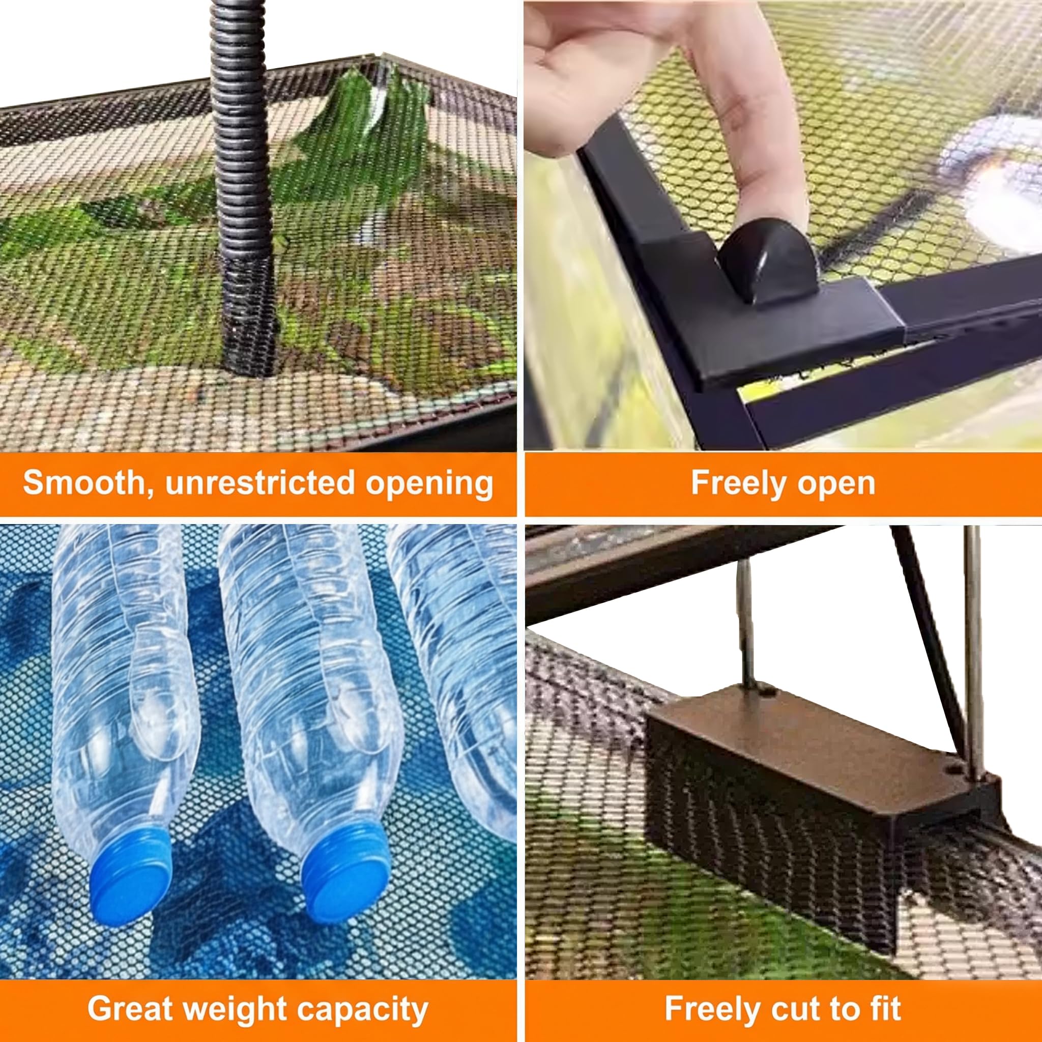Magnetic Aquarium Lid Fish Tank Top Cover Hood Anti-Jumping Mesh Net For Fishs Tank Top Cover To Protect Fishes Jumping Out Of For Up To 40 Gallon Fish Tank photo 2