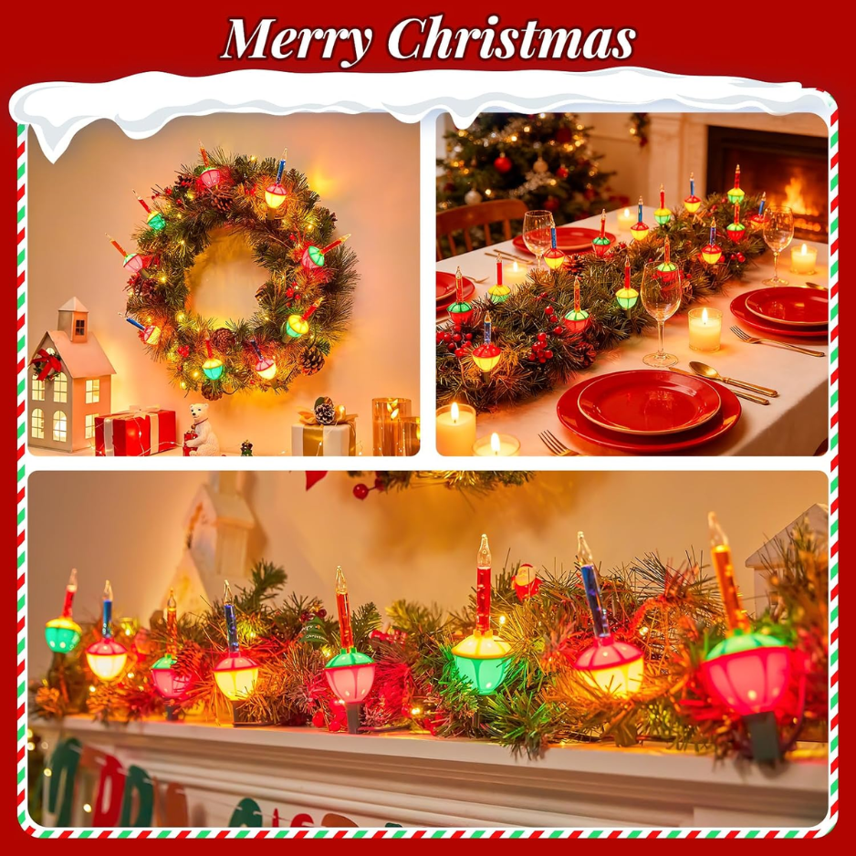 Christmas Bubble String Lights, 9 Traditional Multicolor Bubble Lights photo 3