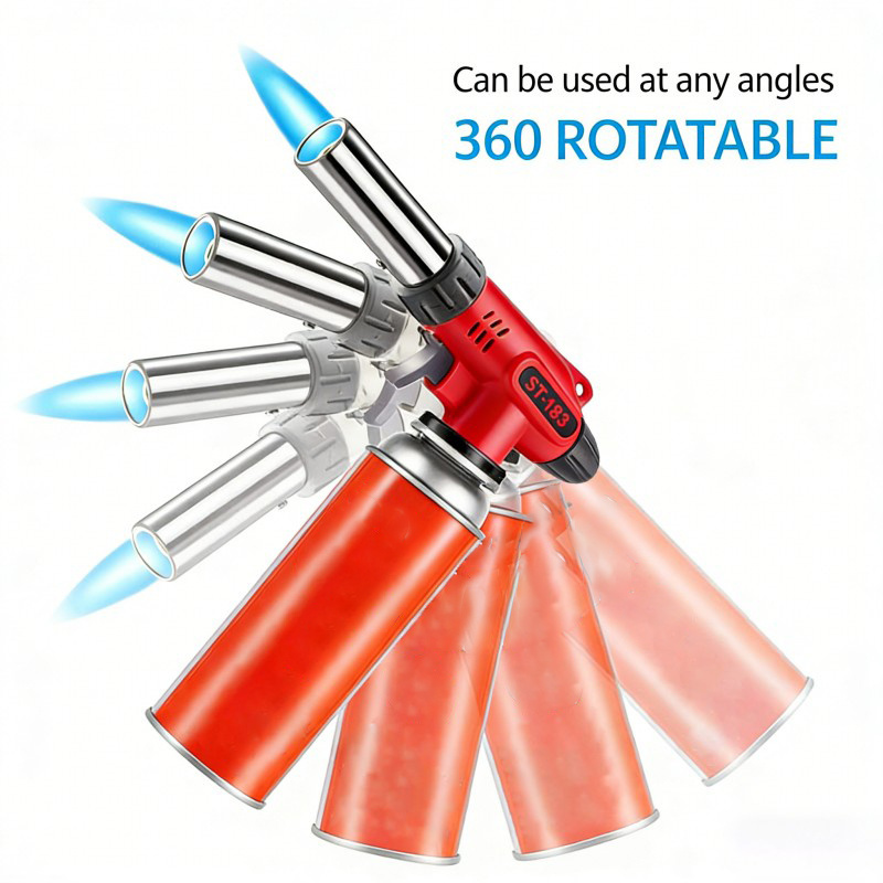 Professional Butane Kitchen Blowtorch With Adjustable Flame And 360-degree Rotation For Sous Vide, Caramelization, Baking And Grilling - Easy And Safe Cooking photo 4