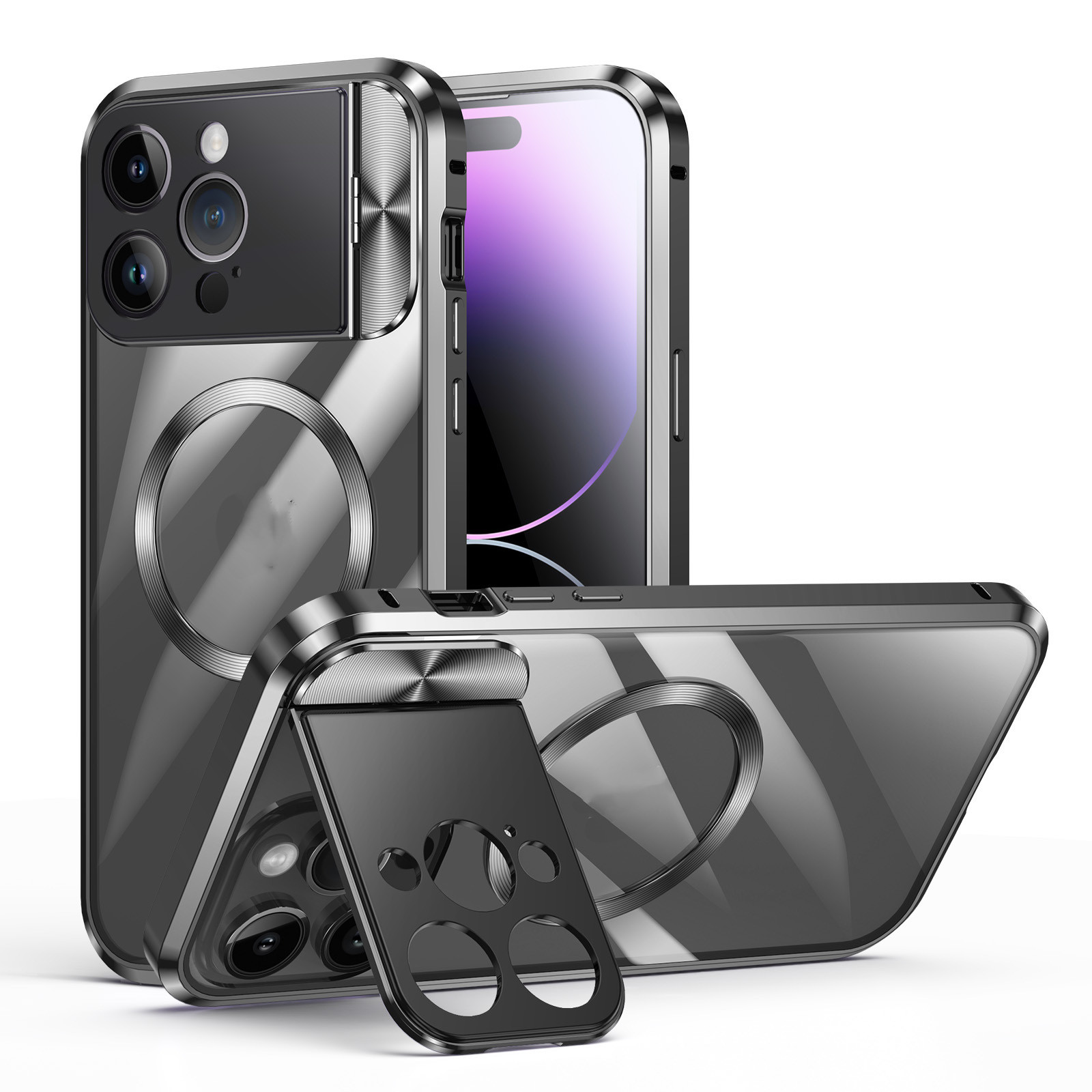 Metal Frame Phone Case Backboard Single-sided Large Window Bracket Suitable photo 7