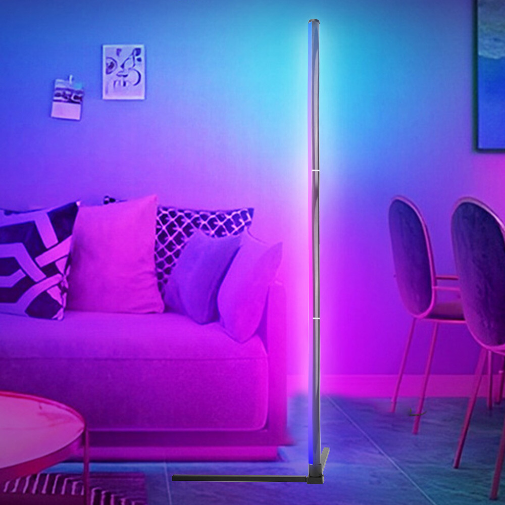 10W RGB LED Corner Floor Lamp  Modern Minimalist Remote-Controlled Mood Light For Home Decor photo 4