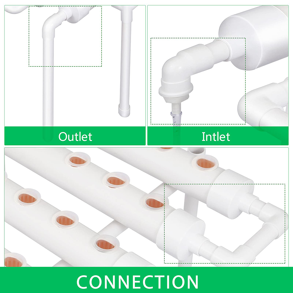 36 Sites Hydroponic Grow Tool Kits Vegetable Garden System Home Water Pump PVC photo 8