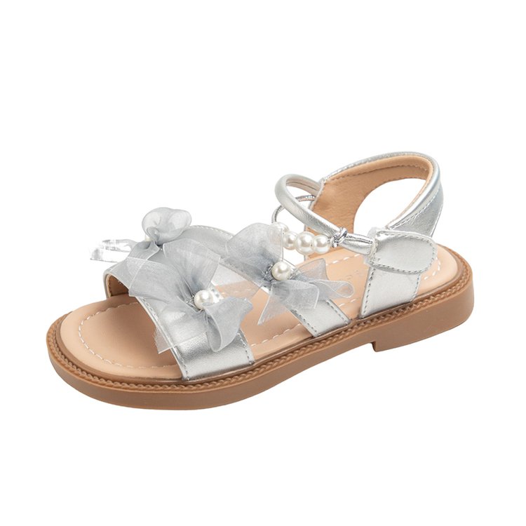 Fairy Style Girls' Baby Princess Sandals, Bow Shaped Children's Roman Shoes, Summer New Style Girls' Beach Shoes photo 4