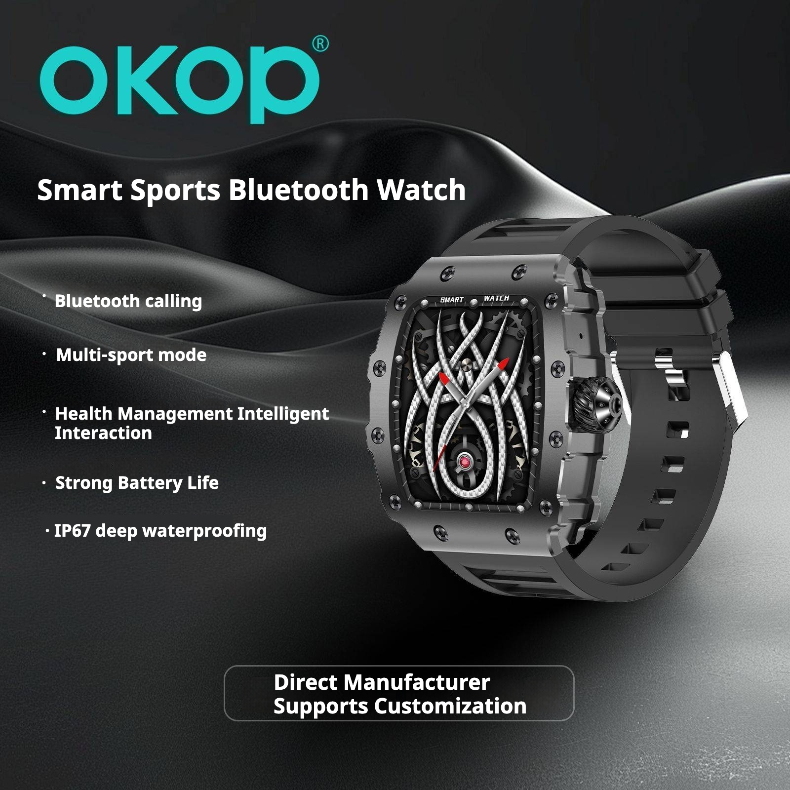 KP-S100 Smartwatch Heart Rate Blood Pressure Monitoring Bluetooth Calling Sports Waterproof Ultra-Long Battery Life Hot Selling In Stock photo 7