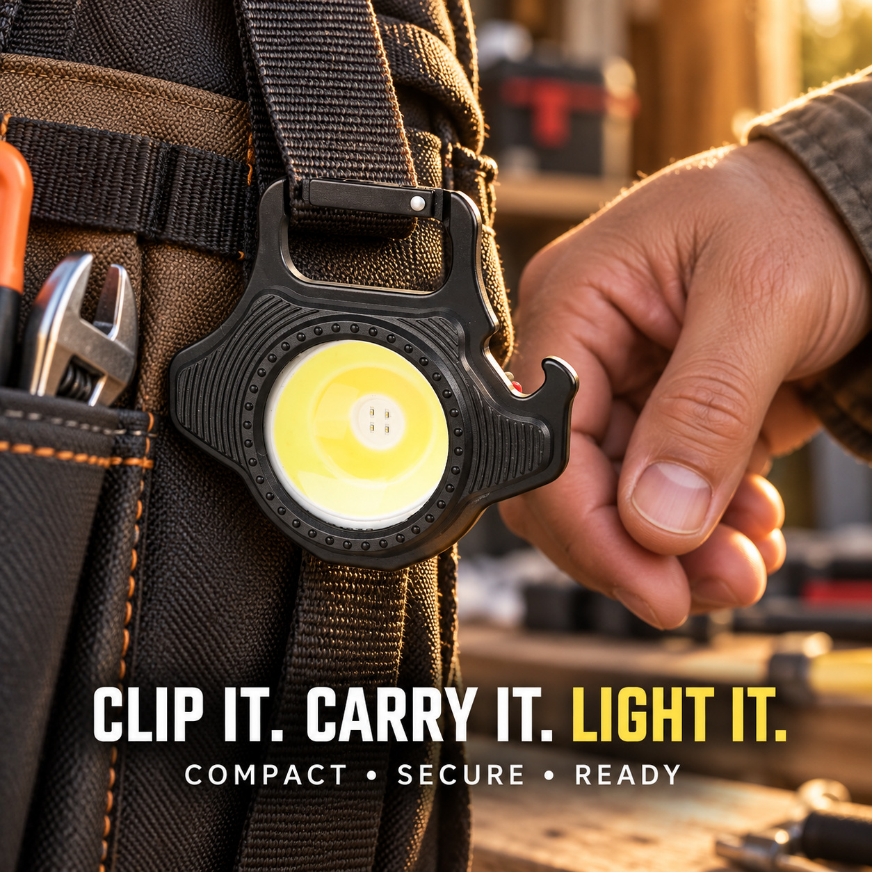 Rechargeable Magnetic Battery Display Type C LED Work Light Hanging Hook W5133 620LM Flashlight COB photo 3