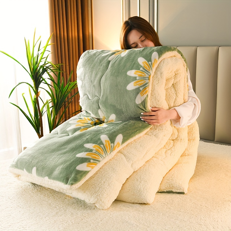 1PC Sherpa Comforter Set, Reversible Thick Fluffy Bedding Comforter, Ultra Soft Warm Quilt For Bedroom photo 5