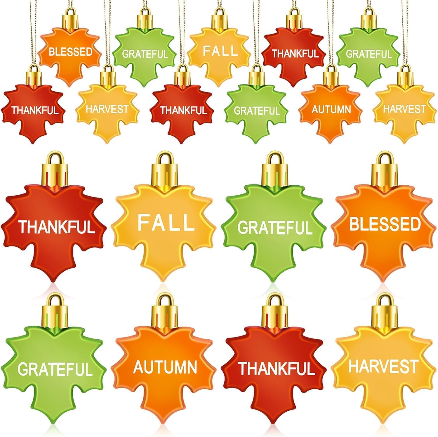 Fall Tree Ornaments 24 Units, Maple Leaf Thanksgiving Decorations For Autumn Tree, Home, Table, Party And Seasonal Decor photo 1