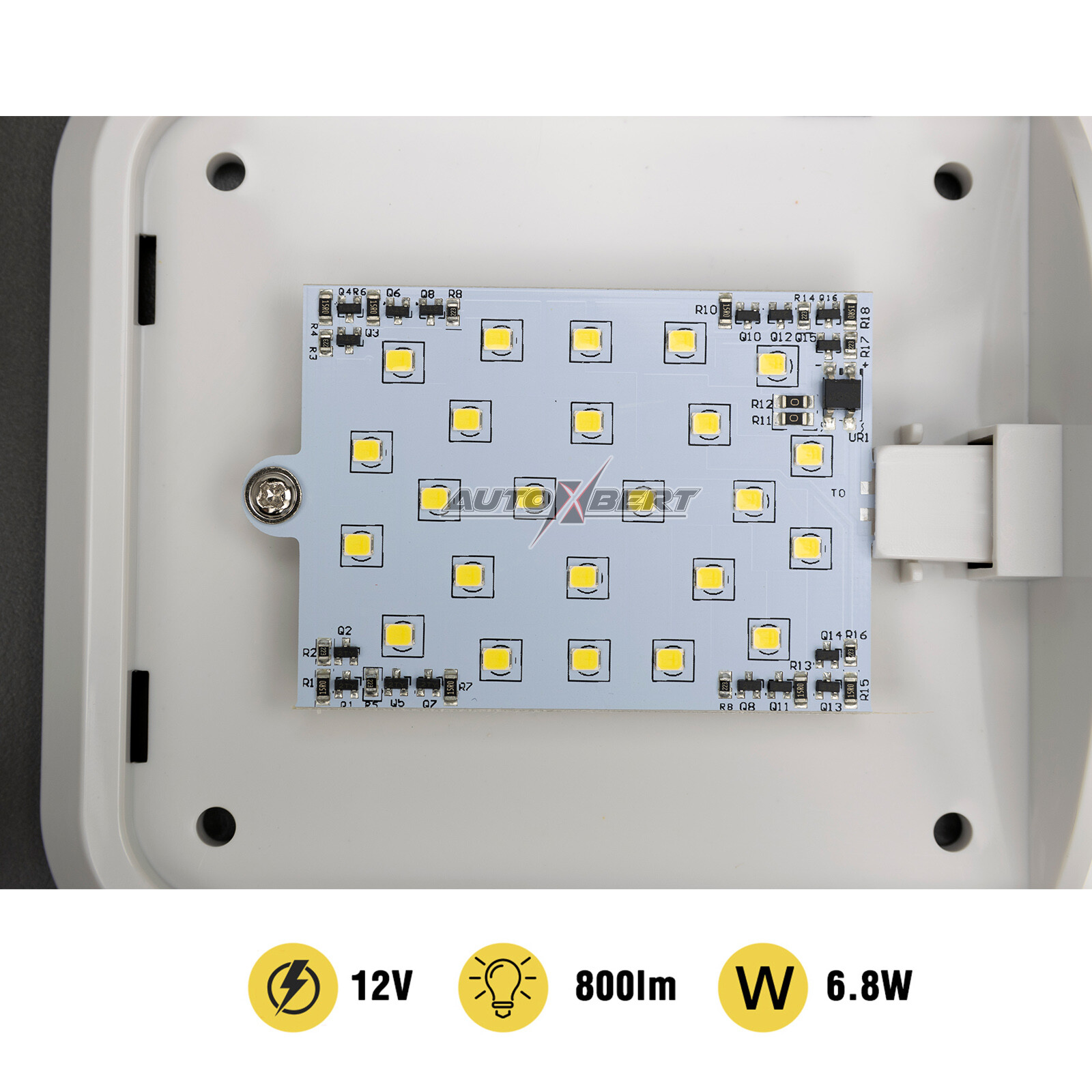 12V RV Interior LED Ceiling Light Boat Camper Caravan Trailer Double Dome Light photo 2