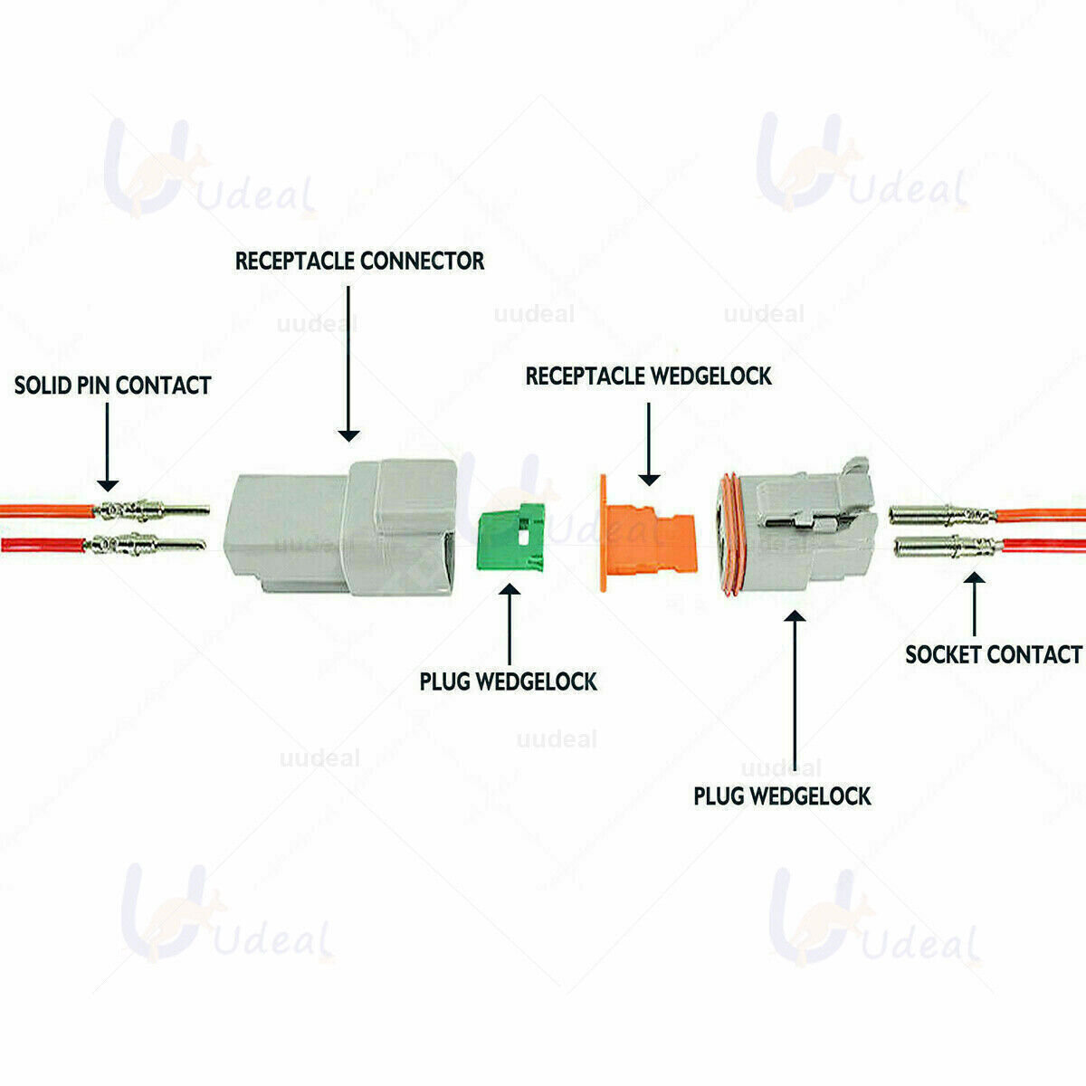 1600PC Deutsch DT Connector Plug With Genuine Deutsch Crimp Tool Auto Marine photo 5