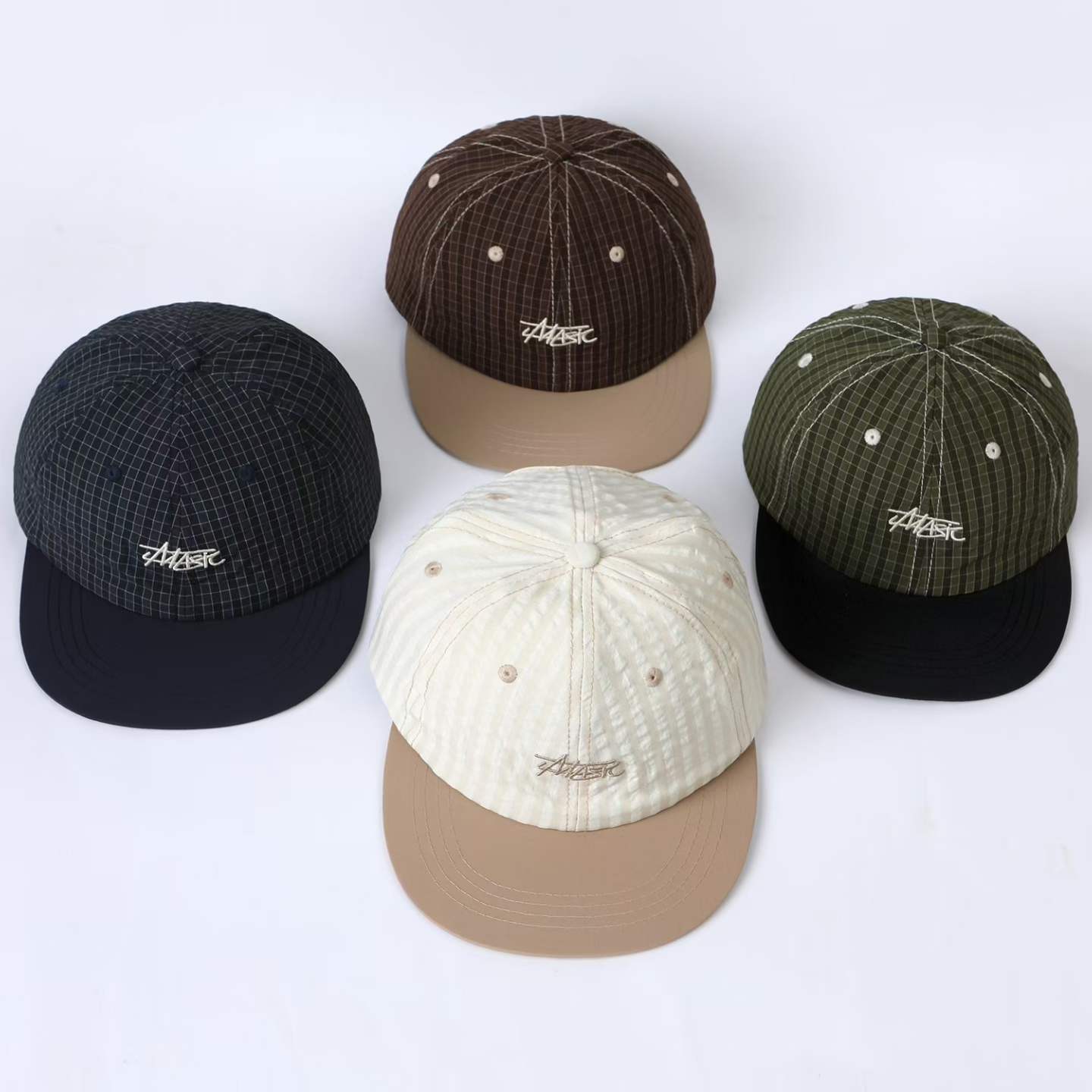 Plaid Multi-color Embroidered Letter Baseball Cap Suitable For Short Trips, Sun Protection During School Commutes photo 3
