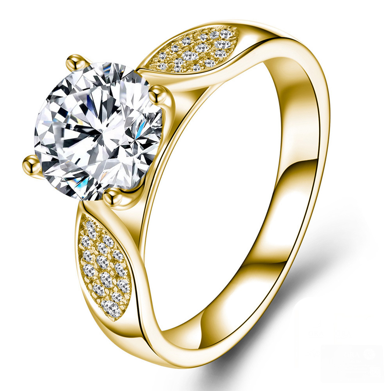 S925 Silver 4g Leaf Design Moissanite Ring, 8mm D VVS1 Center, GRA Certified US 5-8 photo 4