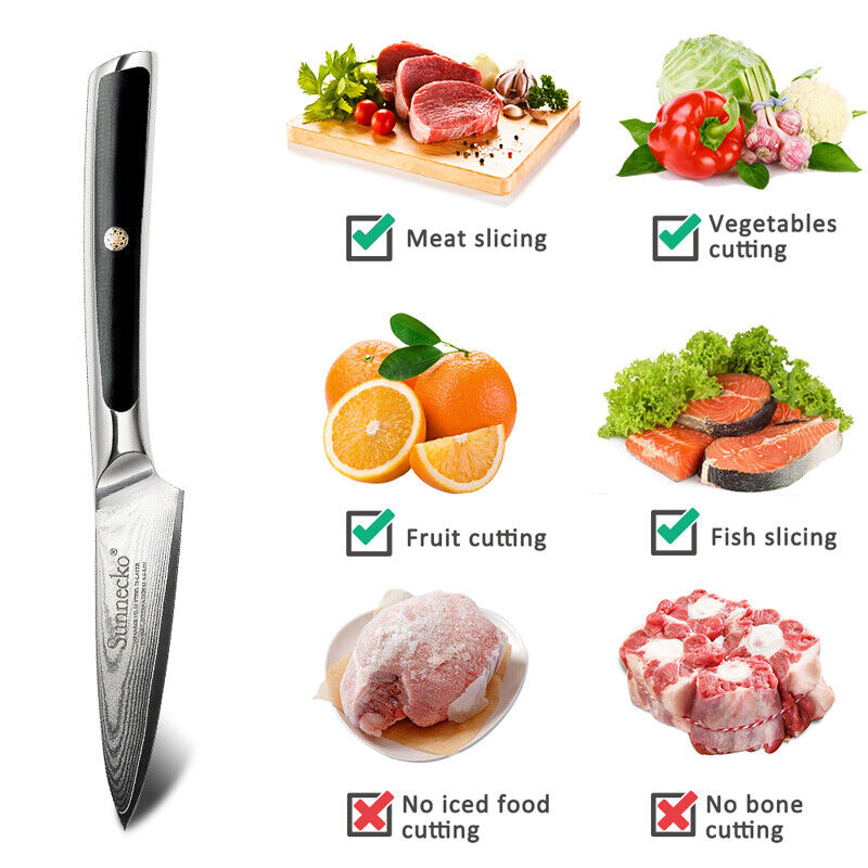 Sunnecko Paring Knife Knives 9 Cm Pointed Tip Fruit Vegetable Kitchen Knife photo 7