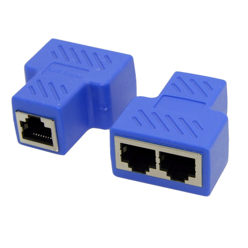 RJ45 Network Three-way Tee Network Cable Cable Seperater Network Cable Extension One Divided Into Two Adapter IPTV Network Cable Connector photo 5