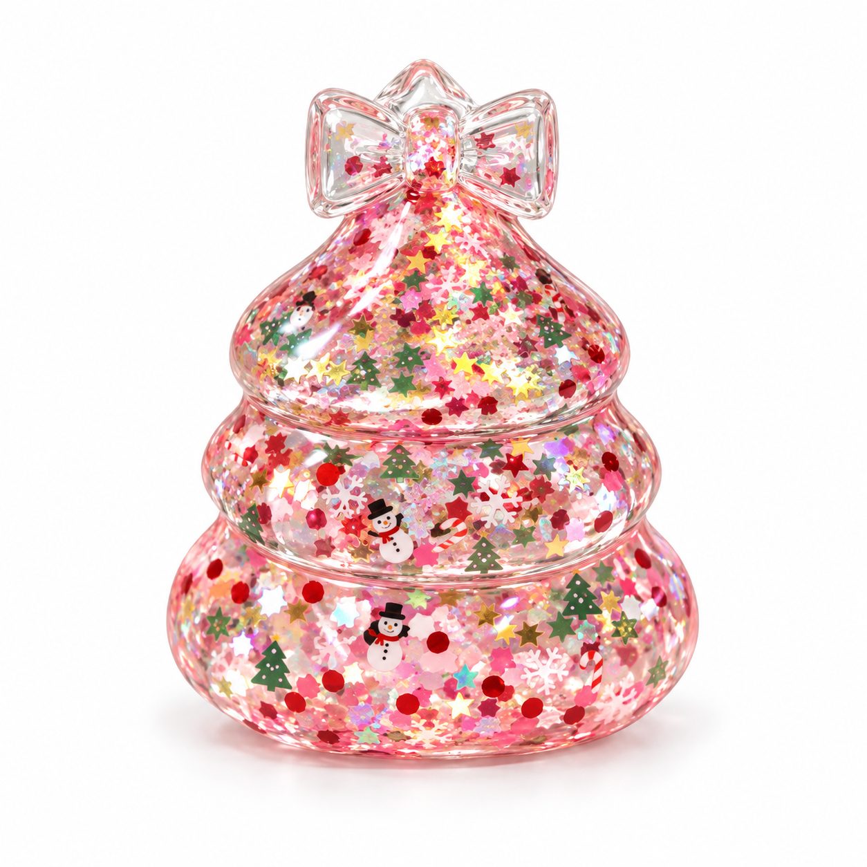 Clear Christmas Tree  Toy, Slow Rising Glitter Squeeze Stress Toy, Sensory Fidget Decompression Toy For Anxiety Relief, Festive Desk Decor Novelty For Adults photo 8